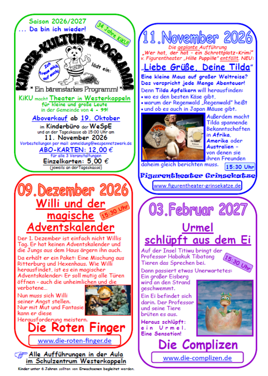 KiKu Programmübersicht 2026 2027 f Wespenstich