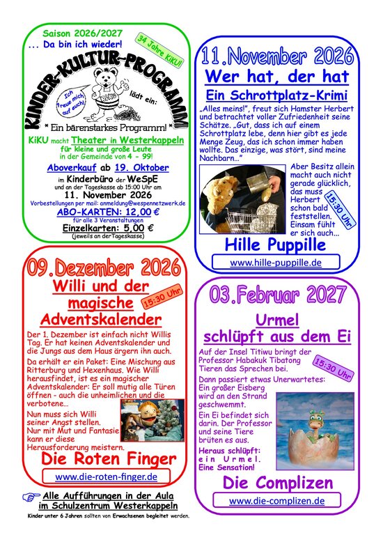 KiKu Programmübersicht 2026 2027 f Wespenstich