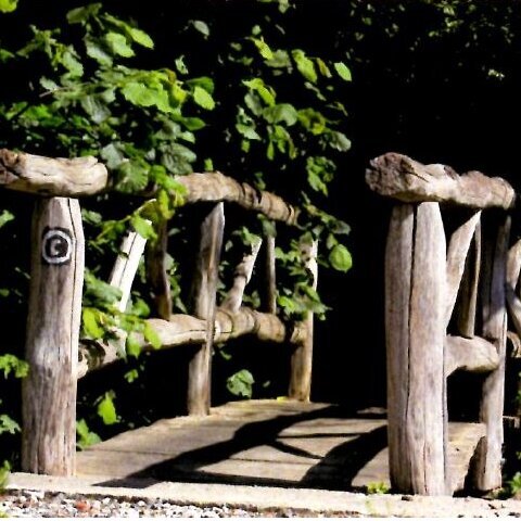 Foto Holzbrücke auf Wanderweg
