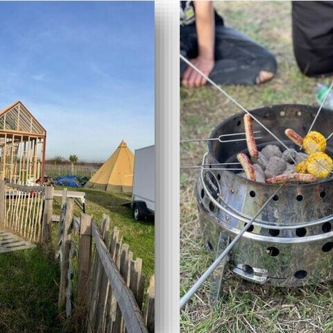 Tiny Haus Lagerfeuer
