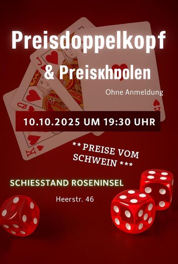 Doppelkopf Turnier mit Preisknobeln