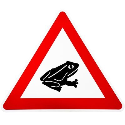 Amphibien Schild Symbol