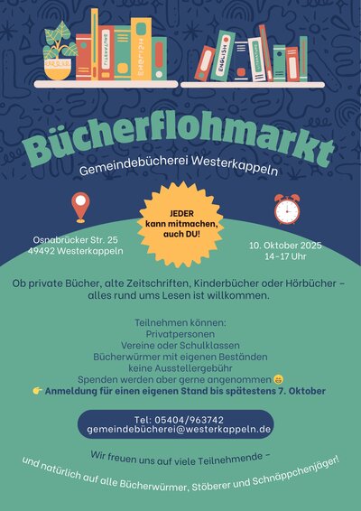 Bücherflohmarkt Poster 