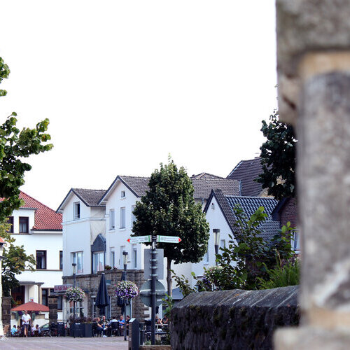 Kirchplatz mit Wasserspiel